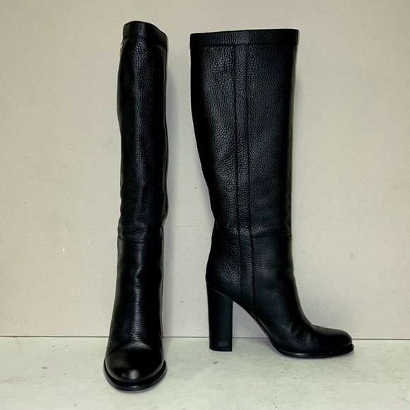 GUCCI BLACK LEATHER BOOTS WITH HALF-HORSEBIT DETAILS - Picture 2 of 8